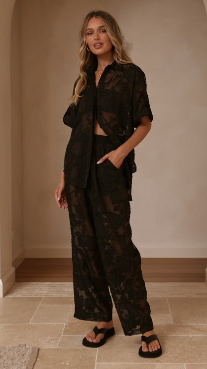 Mollie Lace Pants - Black