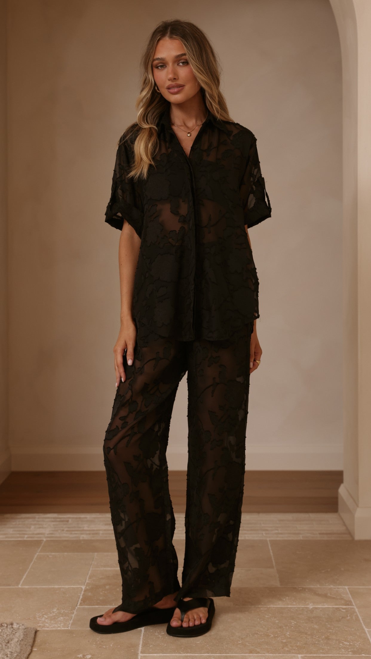 Mollie Lace Pants - Black