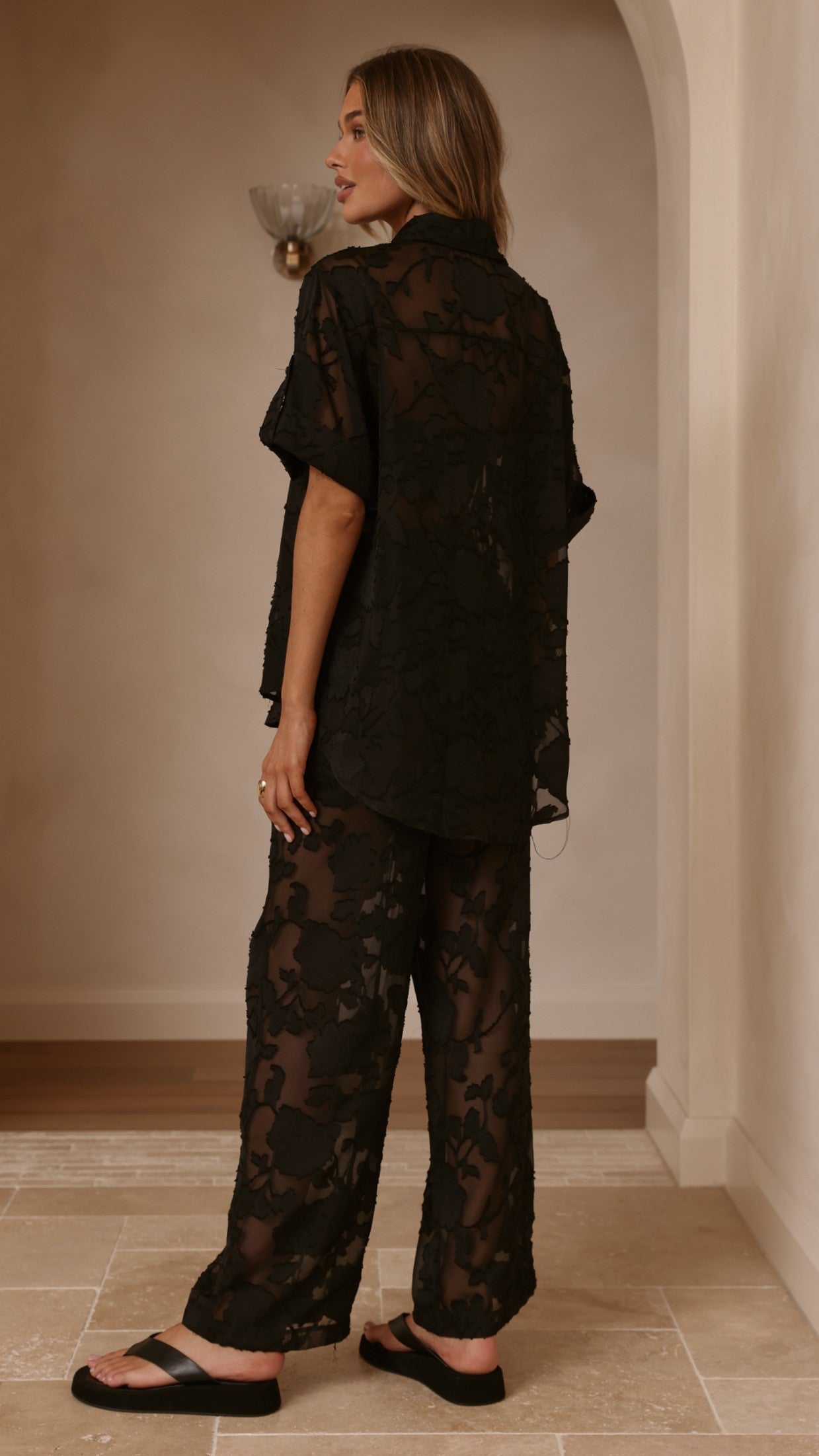 Mollie Lace Pants - Black