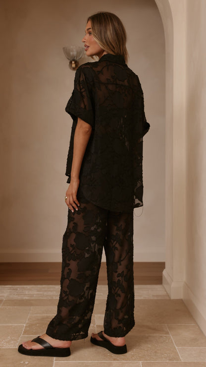 Mollie Lace Pants - Black