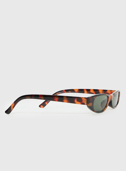 Bowery Slim Sunglasses Tort / Green