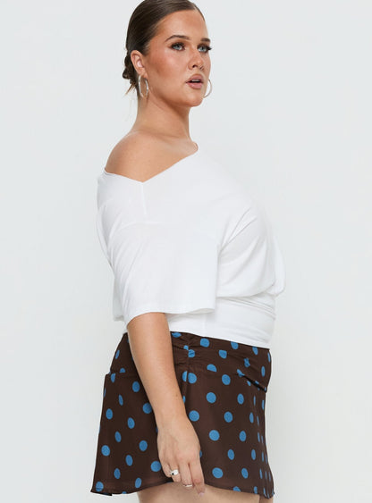 Ashlinn Off Shoulder Drapey Top White Curve