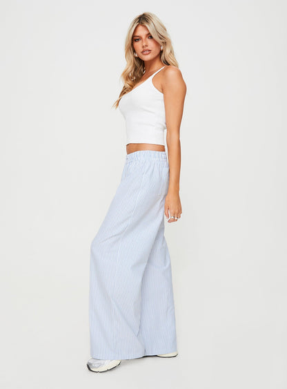 Beach House Pants Blue Stripe