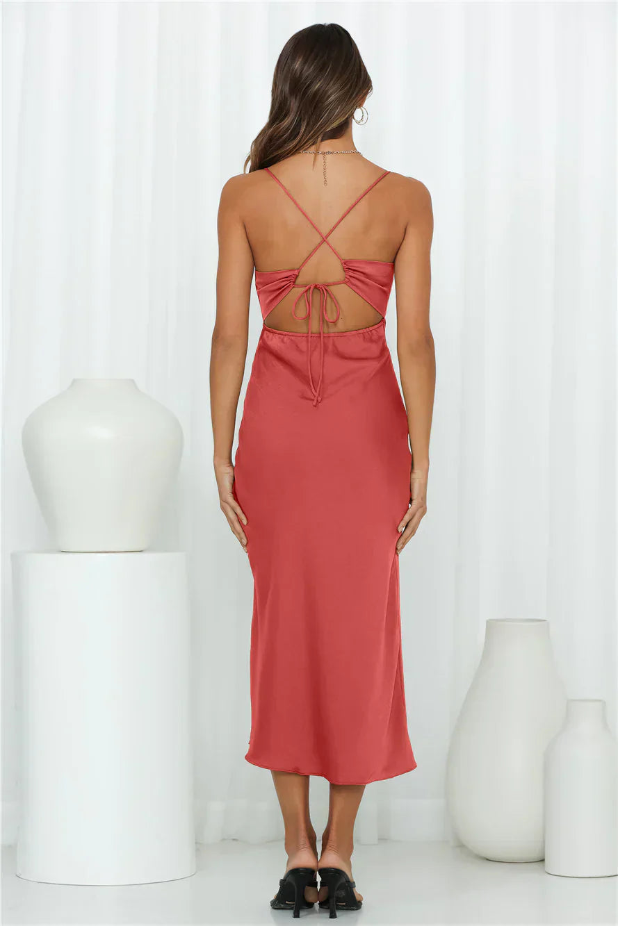 Athena Arriving Midi Dress Rose