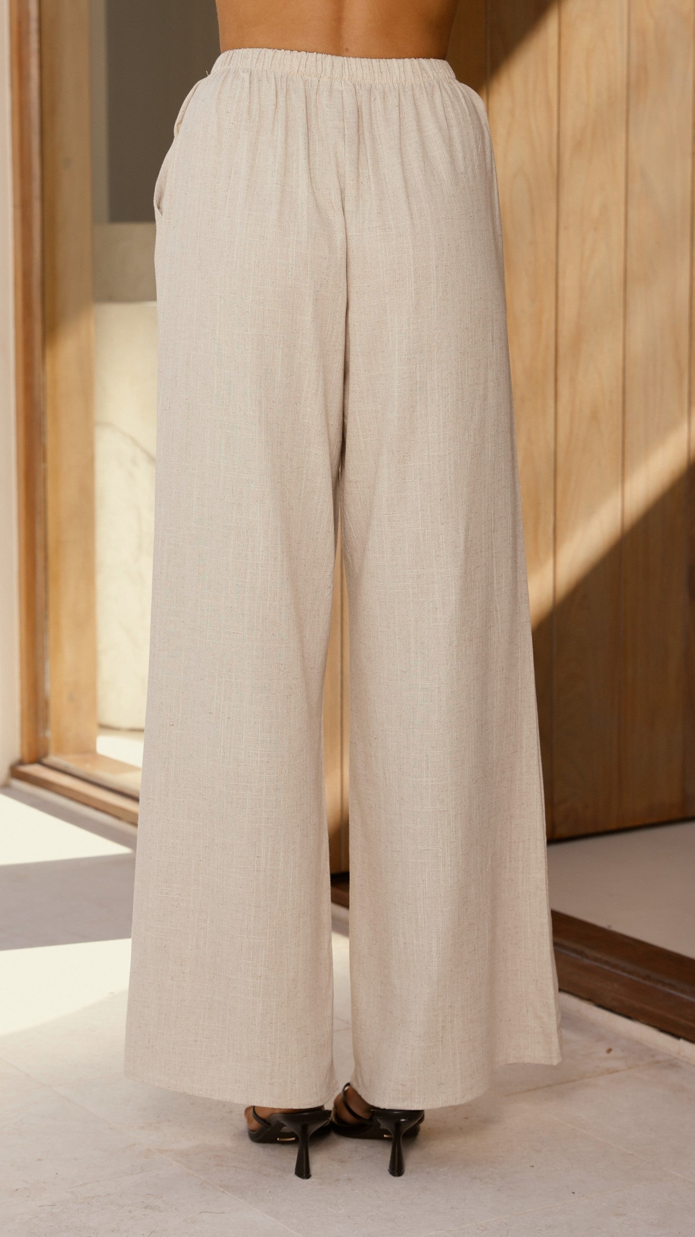Kailani Strapless Top and Pants Set - Oat