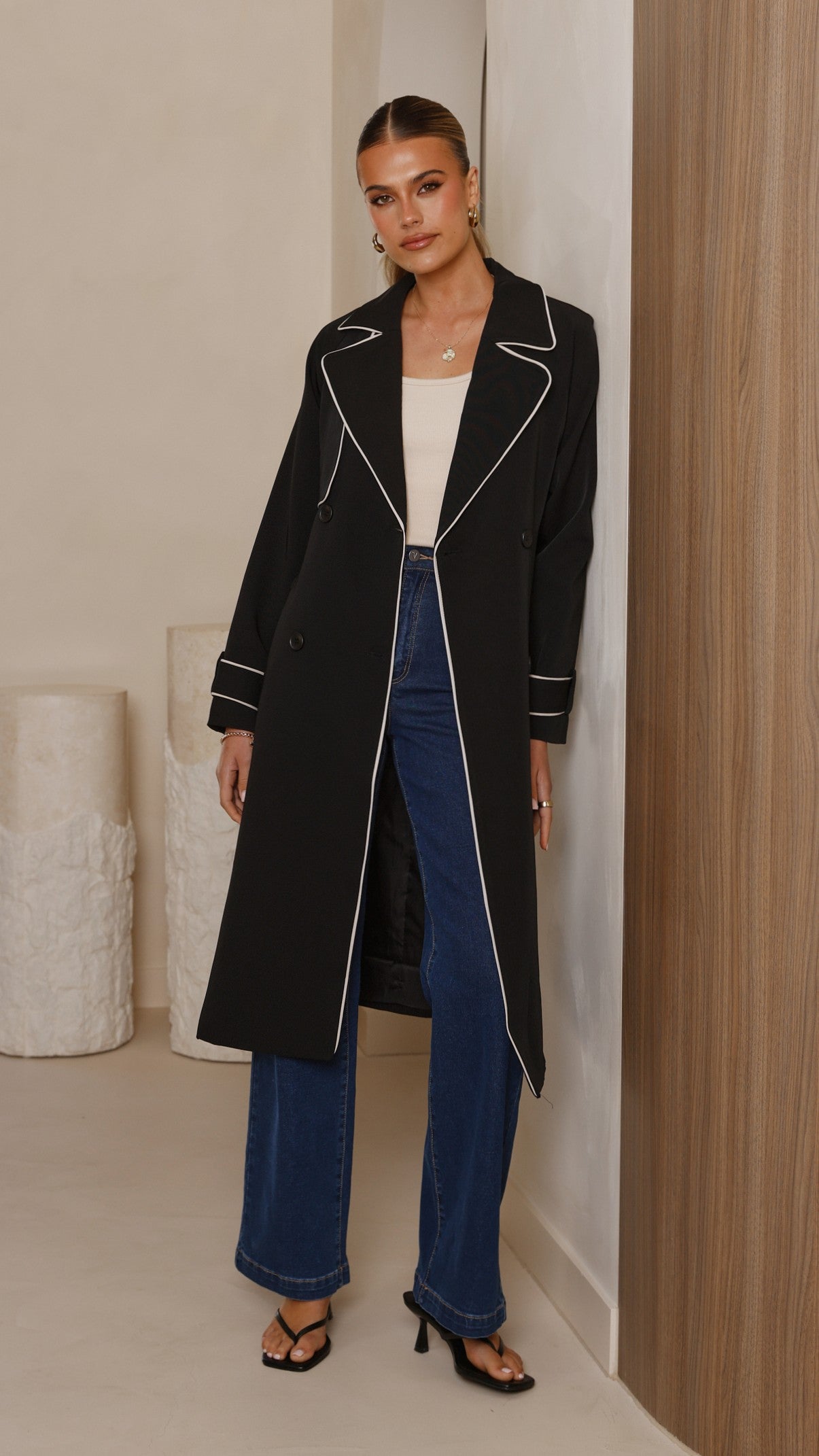 Blanca Trench Coat - Black