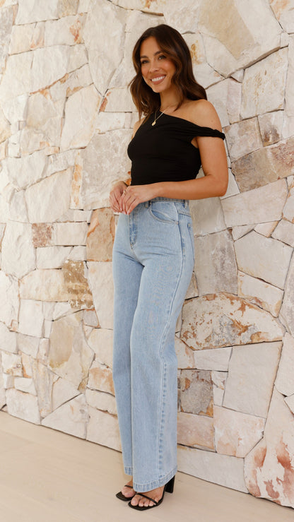 Jaegar Off Shoulder Bodysuit - Black