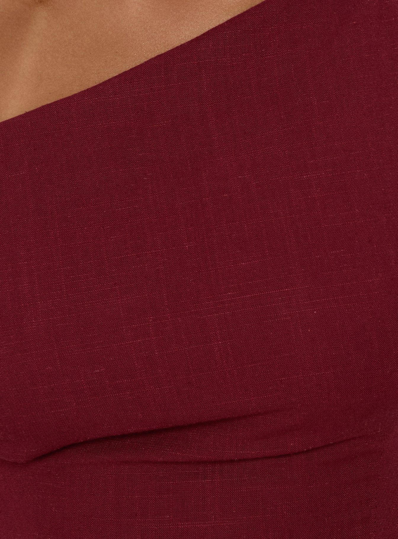 Anjela Off Shoulder Playsuit Cherry
