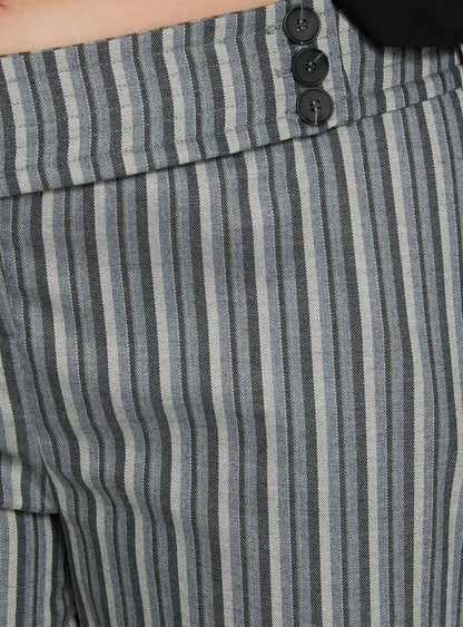 Cedars Low Rise Pant Grey Stripe Curve