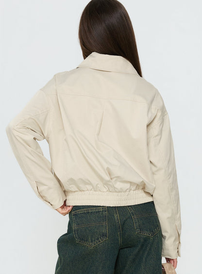 Call You Up Bomber Jacket Sand