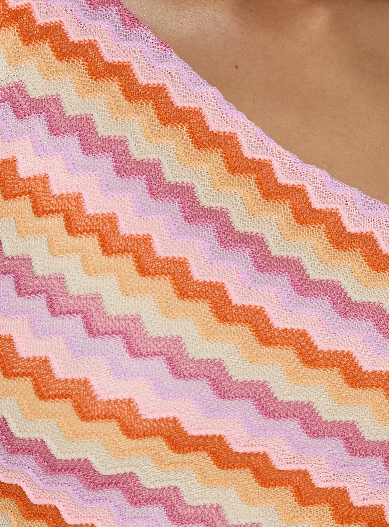 Alisia One Shoulder Knit Mini Dress Pink Stripe