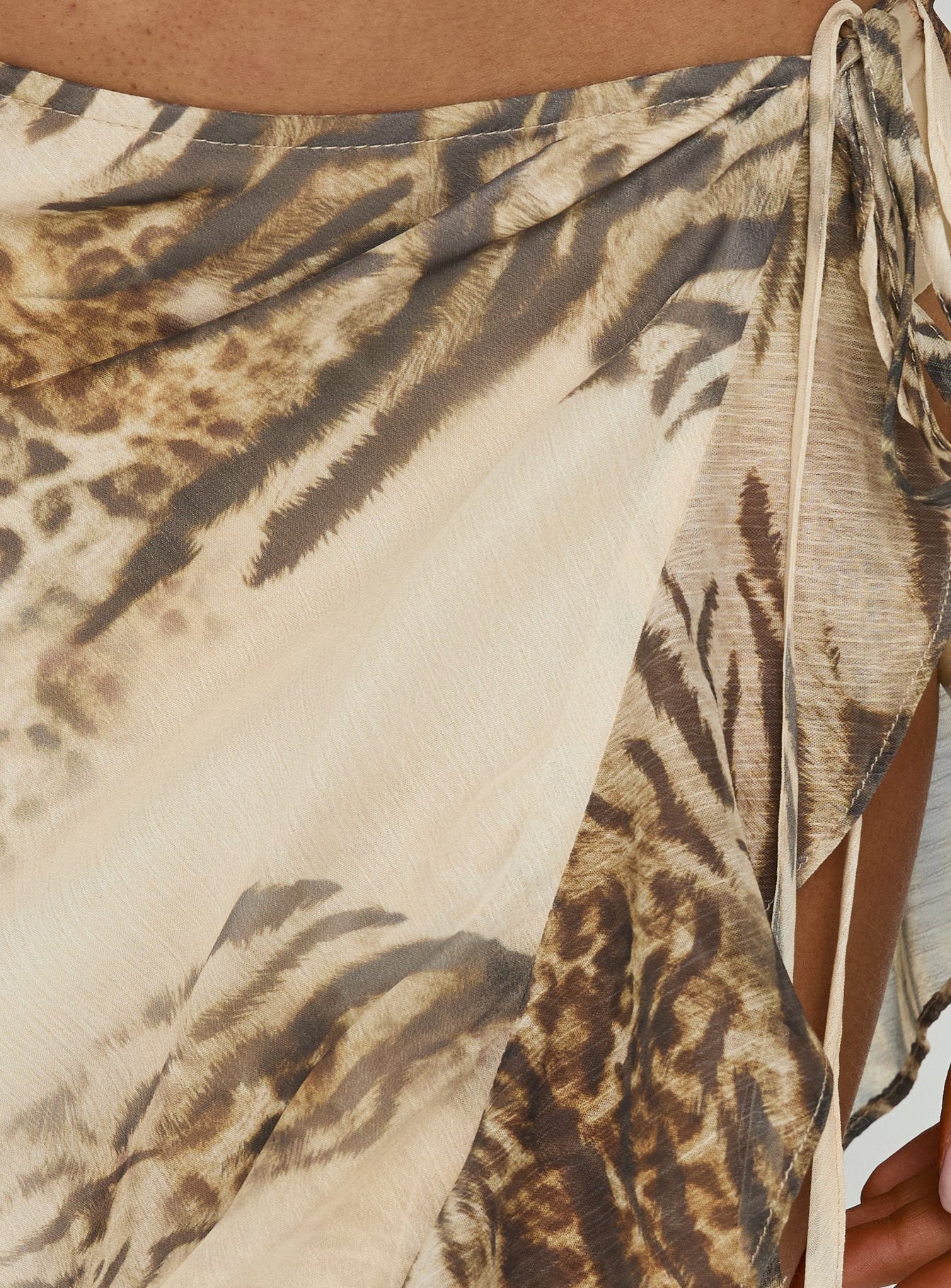 Argenzia Sarong Maxi Skirt Animal Multi