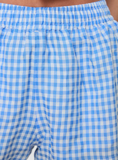 Beach House Shorts Blue / White Gingham