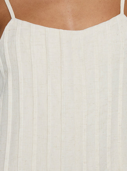 Avielle Relaxed Sleeveless Playsuit Beige