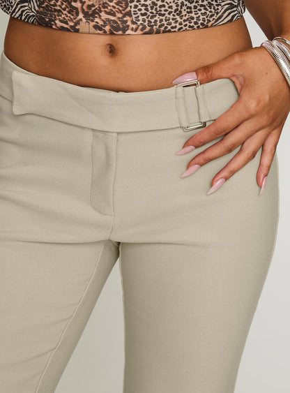 Angel Unknown Flare Pants Taupe