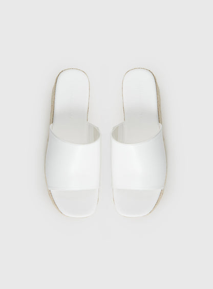 Arton Espadrille Platform Sandals White