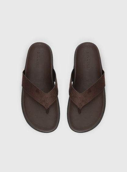 Billini Aila Sandals Dark Cacao Faux Suede
