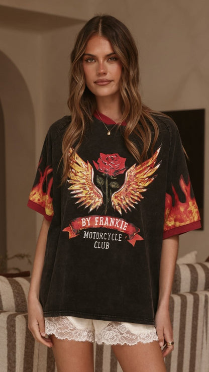 Mayhem Oversized T-Shirt - Black/Red
