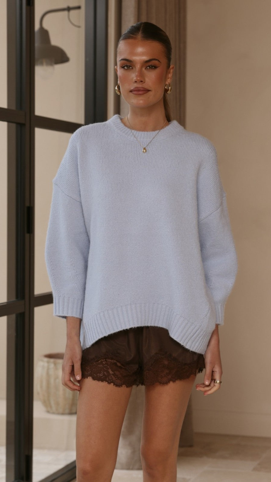 Belle Knit Sweater - Blue