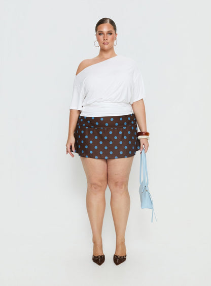 Ashlinn Off Shoulder Drapey Top White Curve