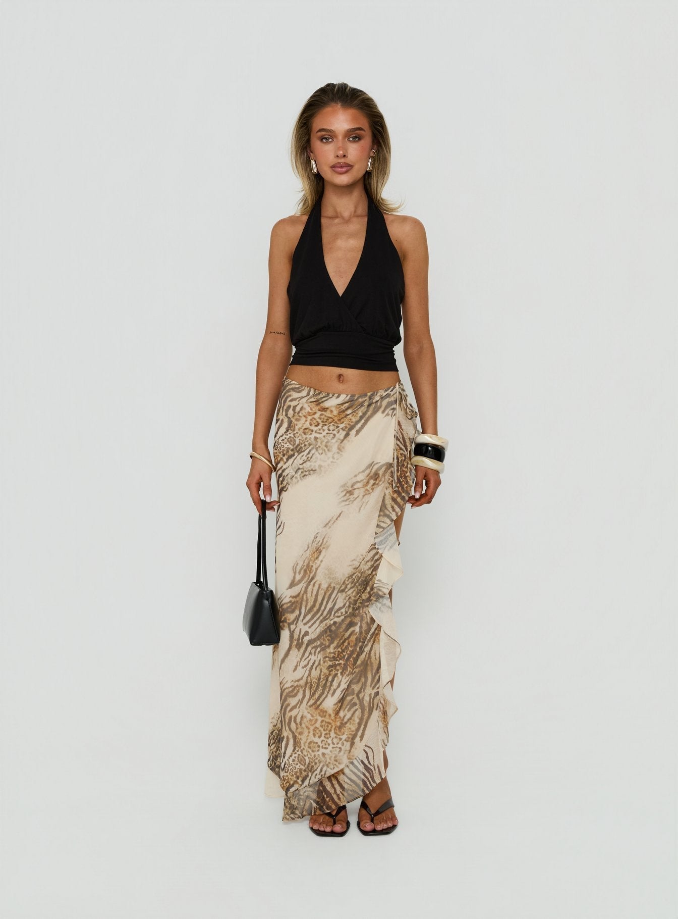 Argenzia Sarong Maxi Skirt Animal Multi
