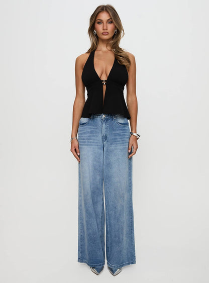 Brealle Halter Top Black