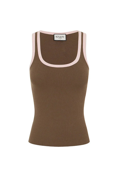 Angelo Tank - Chocolate/Pink