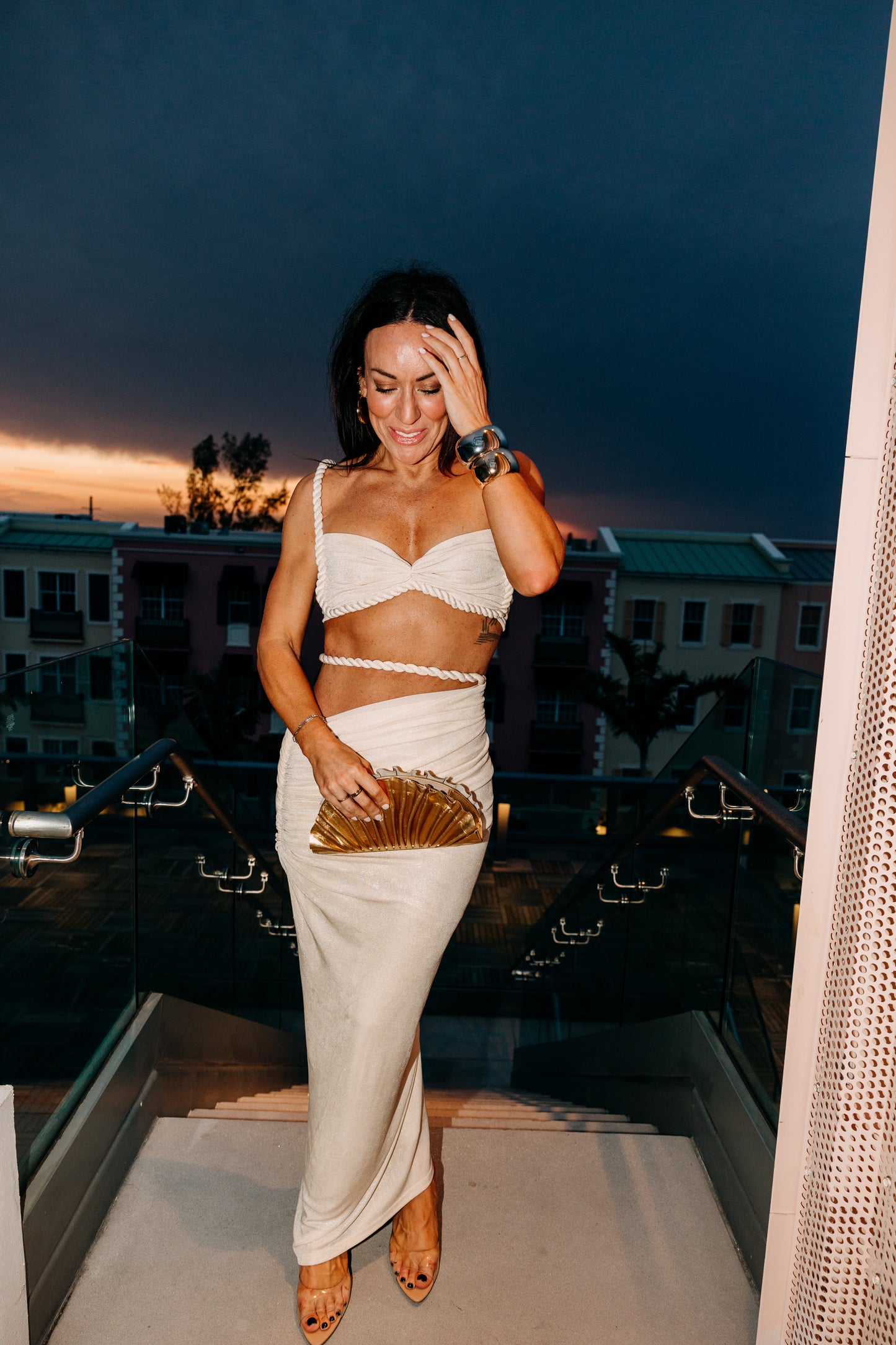 Zenaya Skirt - Pearl Marble