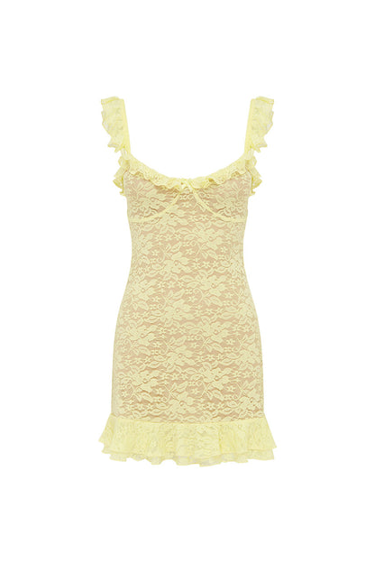 Ava Mini Dress - Lemon