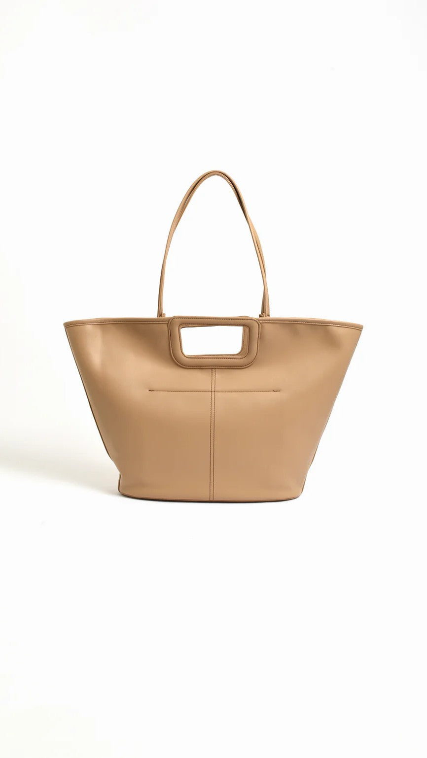 Stitched Tote Bag - Nude