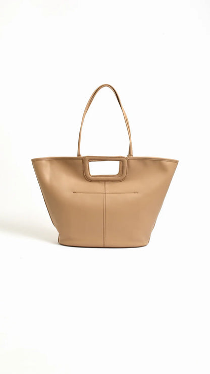 Stitched Tote Bag - Nude