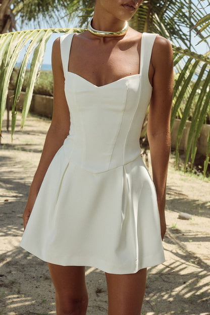 Bethani Mini Dress - White (PREORDER)