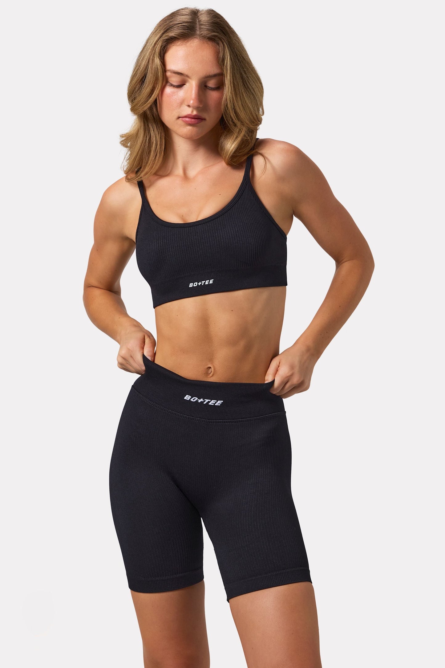 FlexiRib Biker Shorts in Black