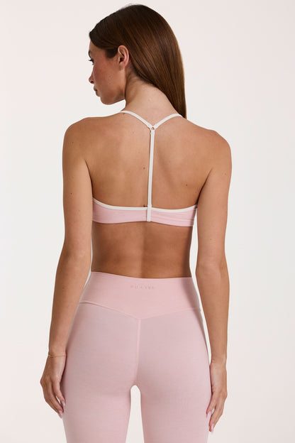 Soft Active Sports Bra in Blush Marl
