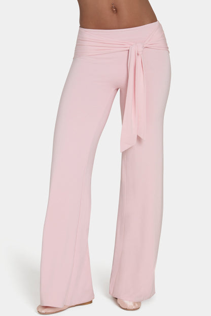 ButterCloud™ Tie-Waist Wide-Leg Trousers in Blush