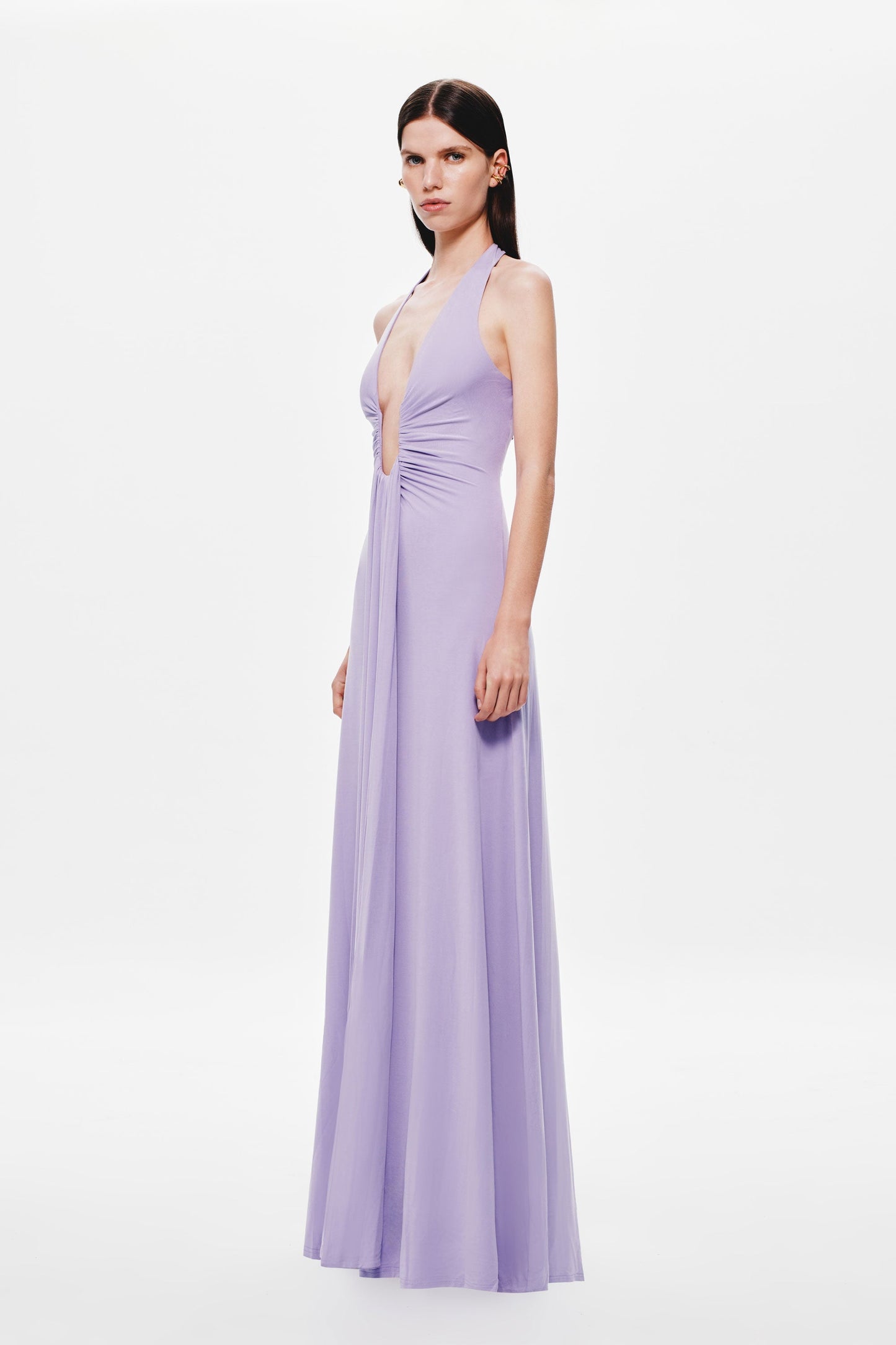 Jennifer Cupro Maxi Dress - Lilac