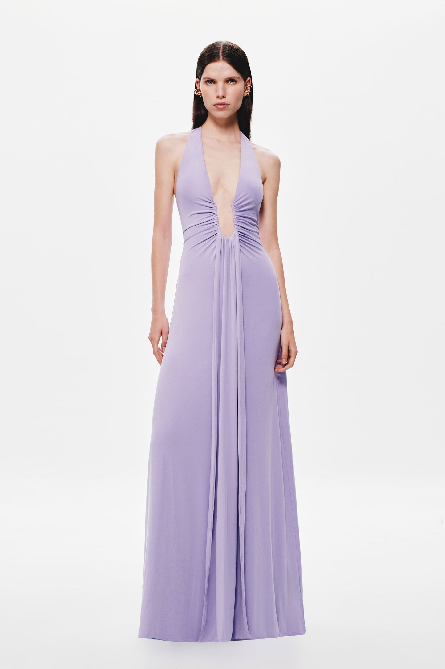 Jennifer Cupro Maxi Dress - Lilac