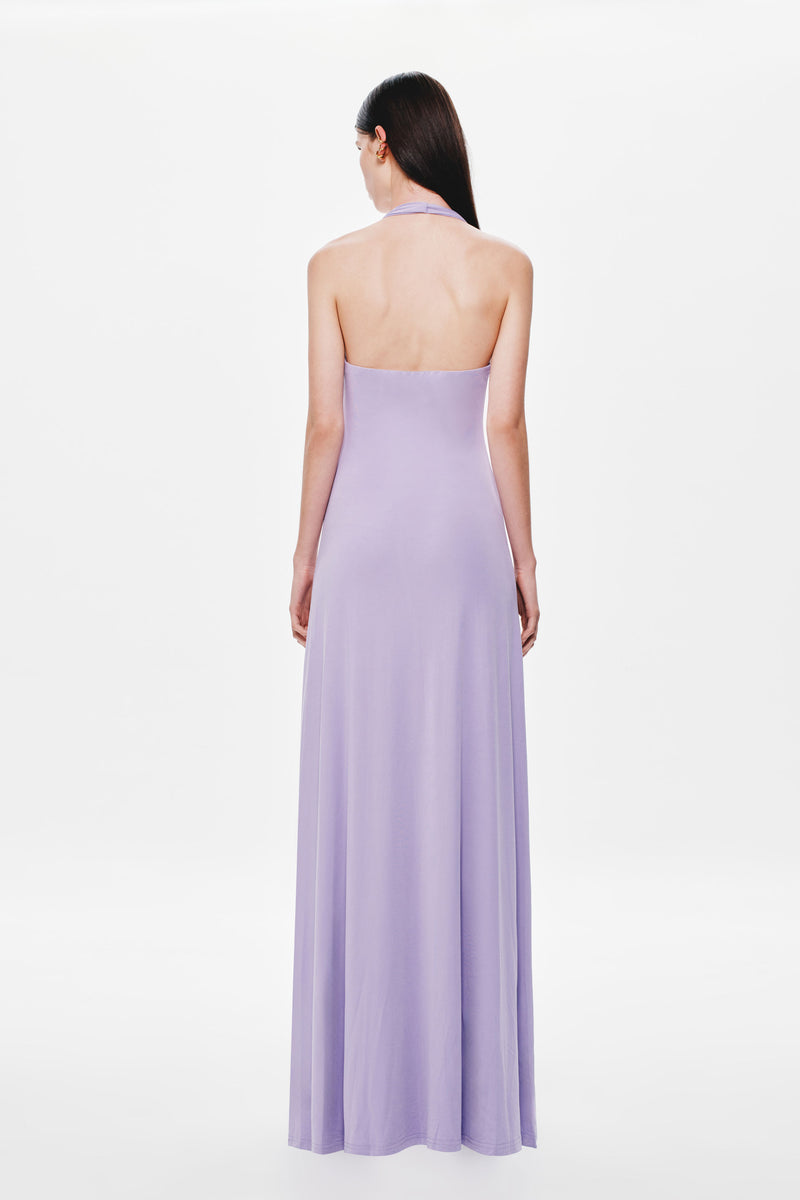 Jennifer Cupro Maxi Dress - Lilac