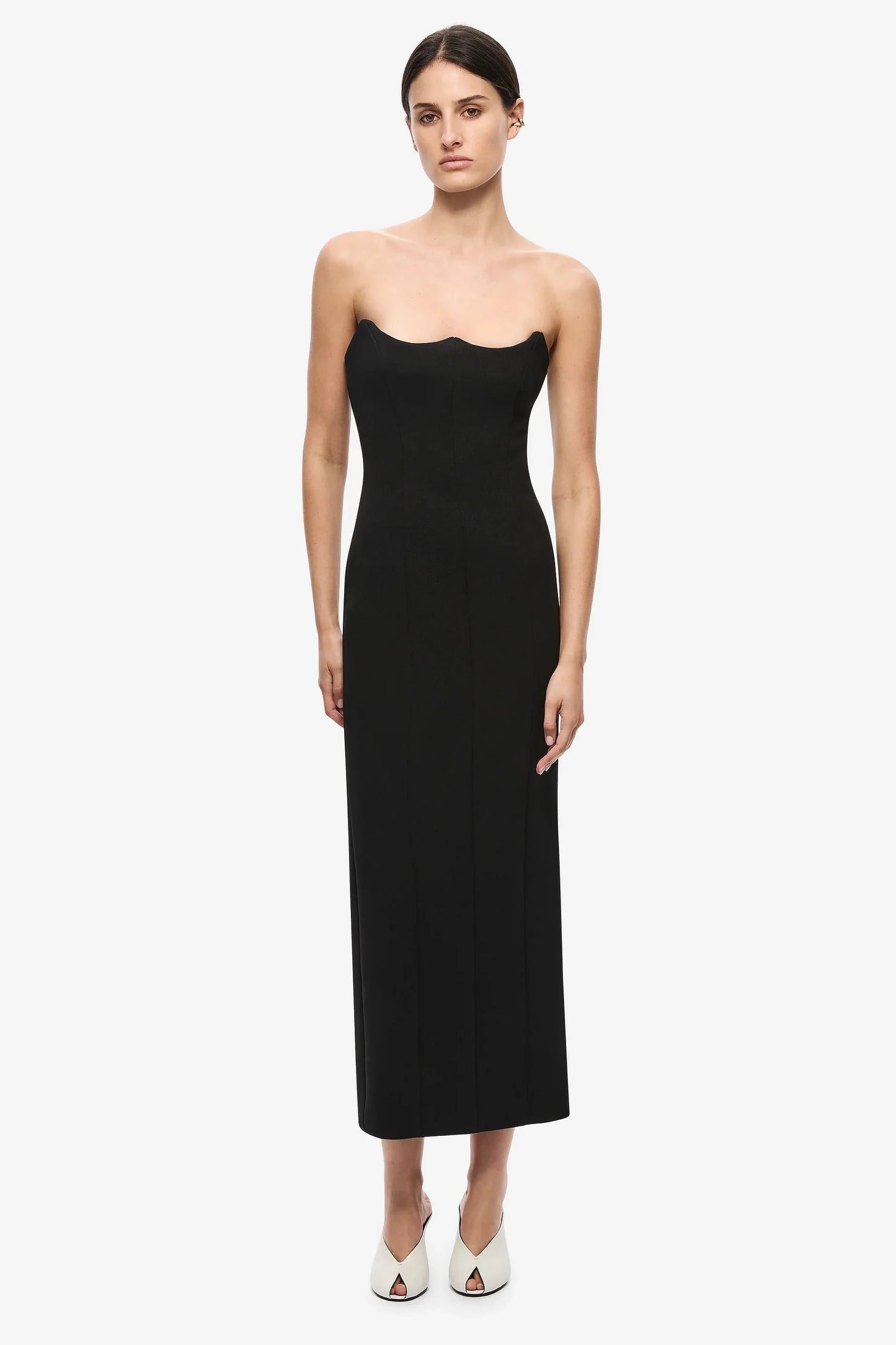Misha Avatus Crepe Midi Dress - Black