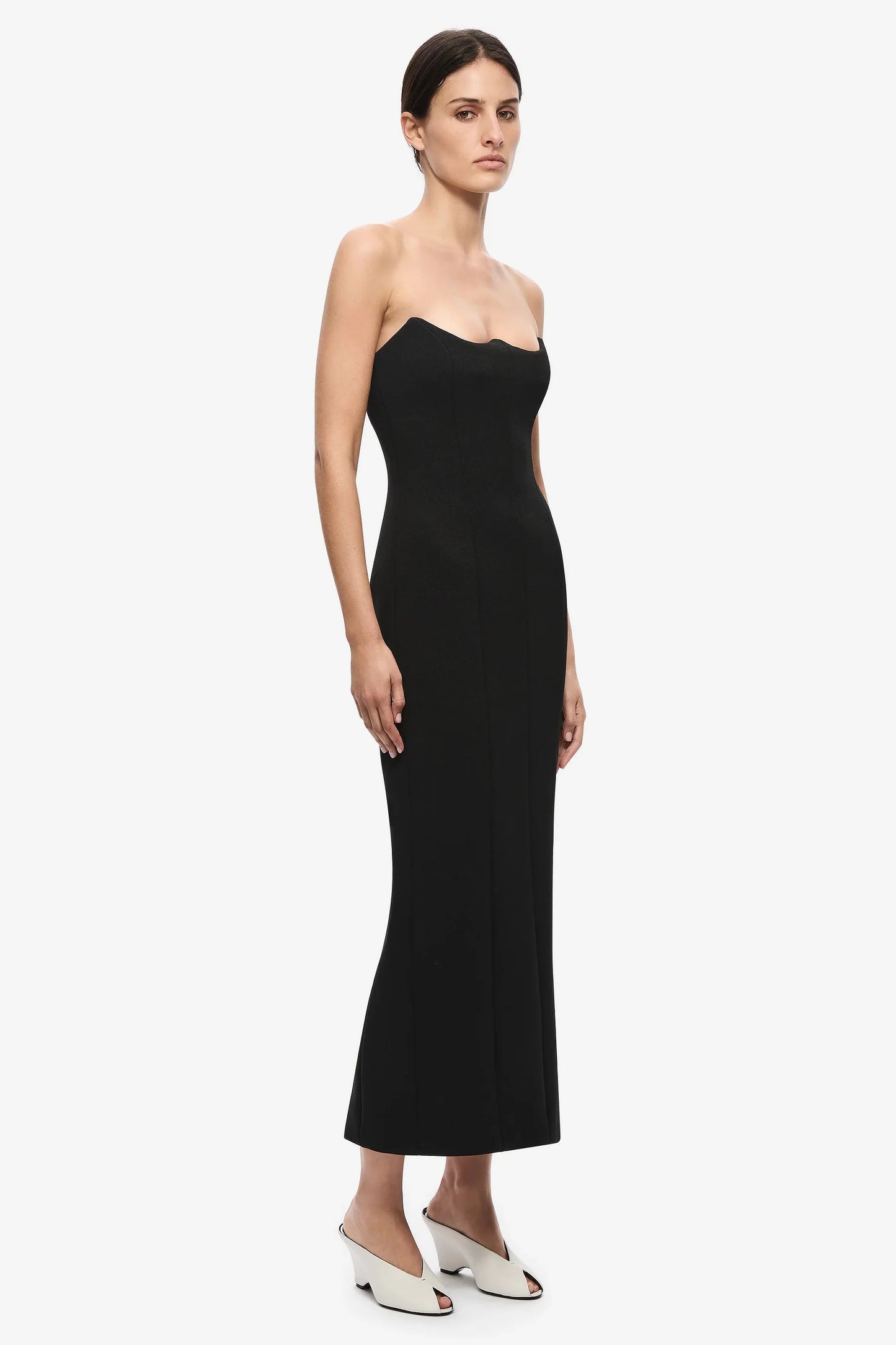 Misha Avatus Crepe Midi Dress - Black