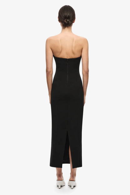 Misha Avatus Crepe Midi Dress - Black