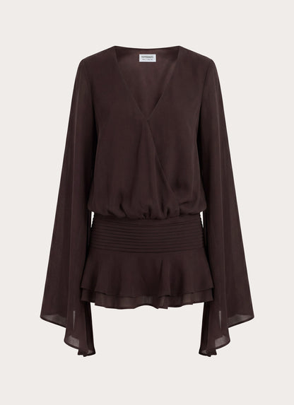 Elisana Mini Dress - Chocolate