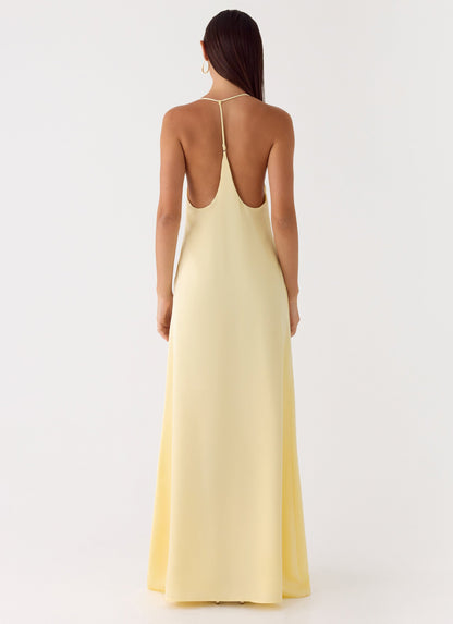 Fine Line Maxi Dress - Yellow