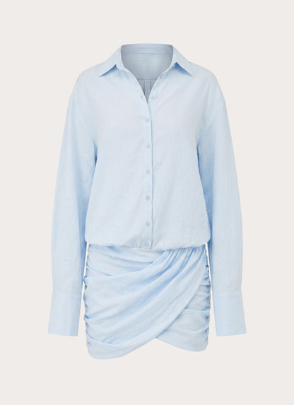 Galilea Shirt Mini Dress - Blue