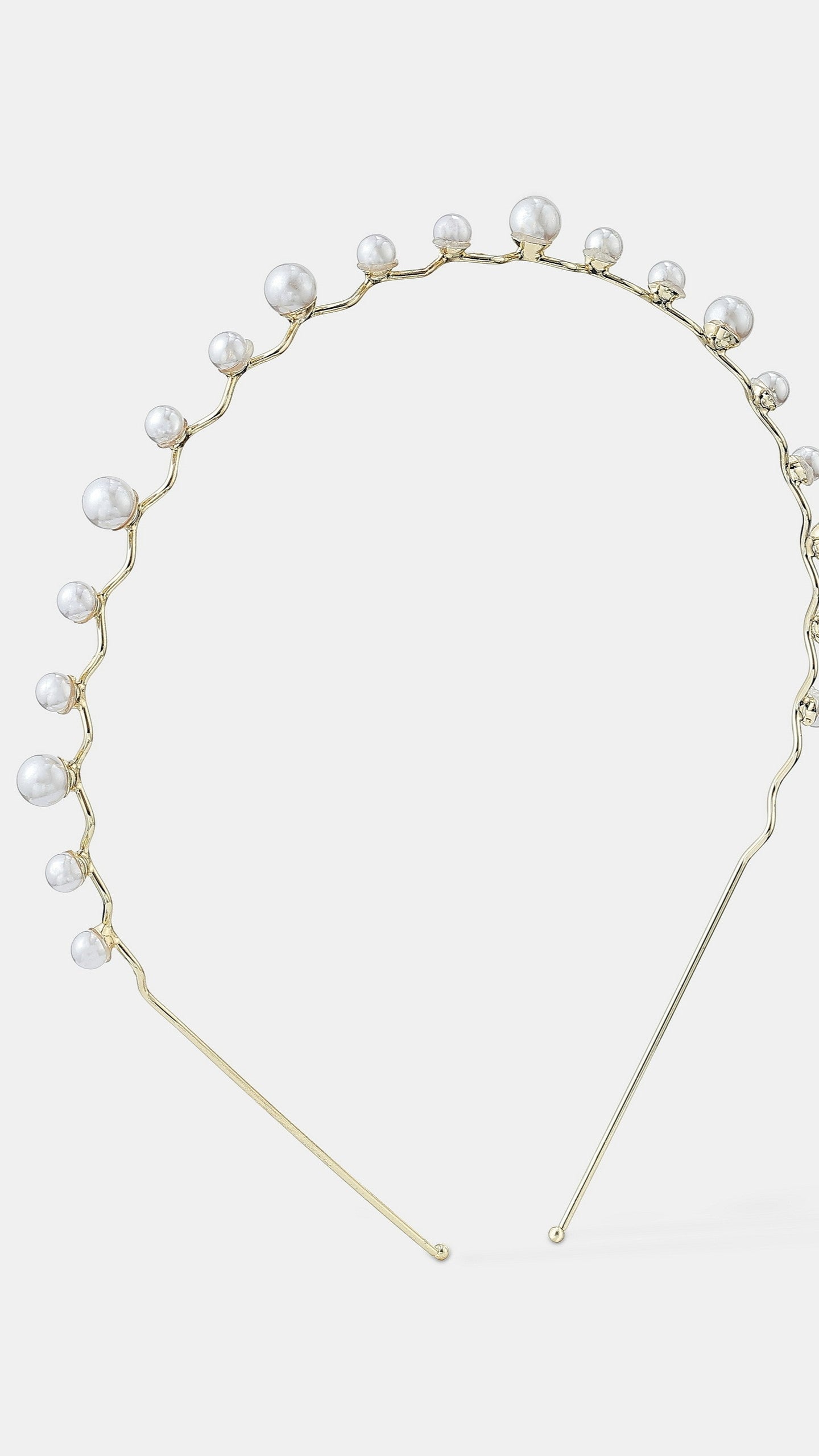 Isla Dainty Pearl Statement Headband - White
