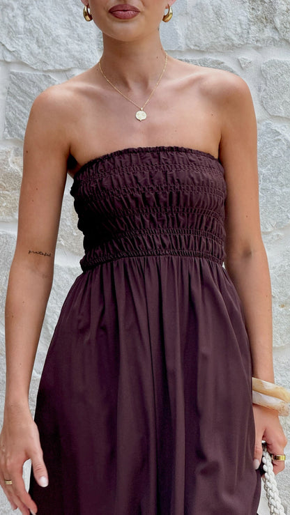Marcy Maxi Dress - Brown