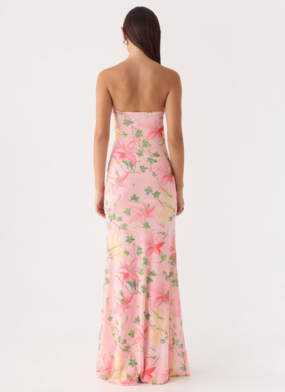 Iroha Strapless Maxi Dress - Blooming Spring