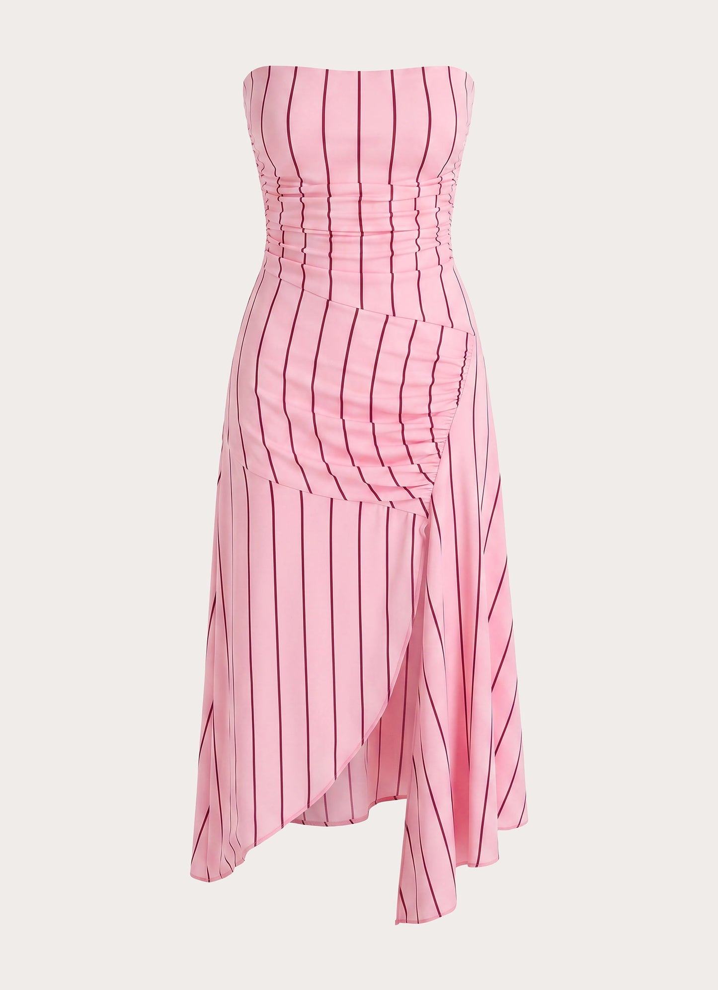 Jorvana Midi Dress - Strawberry Stripe