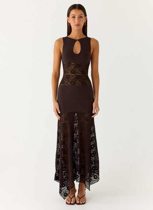 Koka Lace Maxi Dress - Cool Chocolate