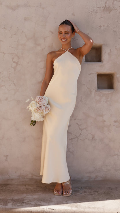Chiara Maxi Dress - Soft Gold